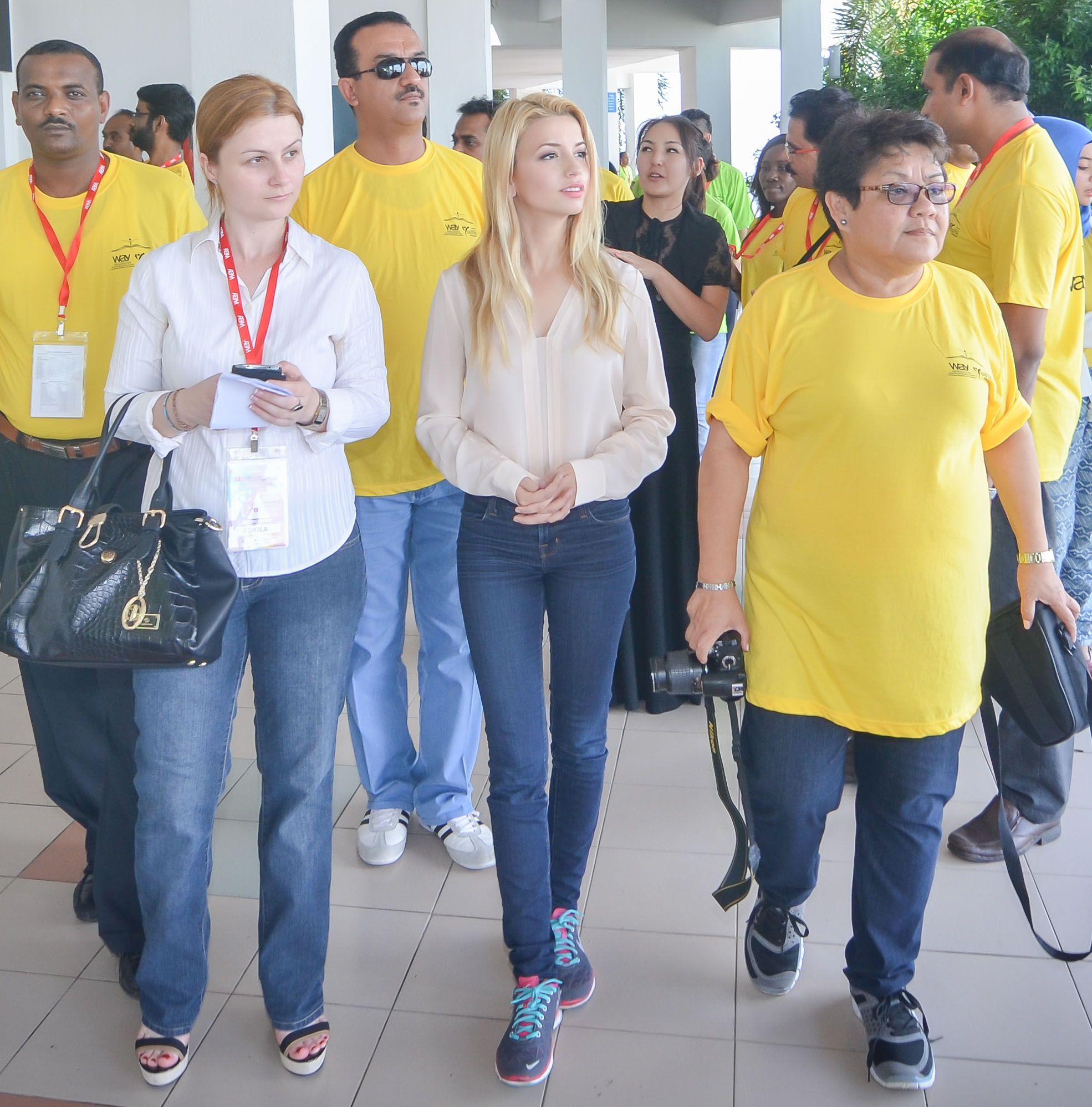 Masiela Lusha at the World Assembly of Youth gathering in Melaka, Malaysia, where she served as the first Global Goodwill Ambassador — part of the humanitarian work that shaped the founder of MAISON D'VUE